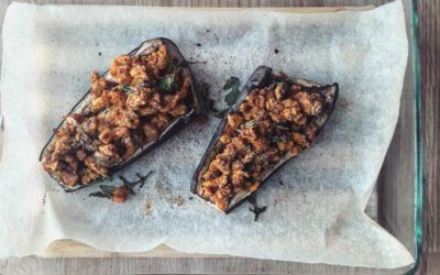 RECETA VEGANA – BERENJENA RELLENA DE BOLOÑESA VEGANA