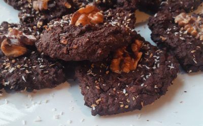 Galletas de manzana, cacao puro y nueces (Sin azúcar añadido)