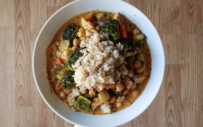 GARBANZOS AL CURRI CON VERDURAS