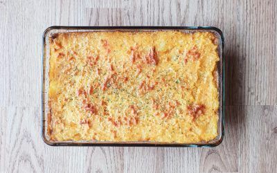 PASTEL DE LENTEJAS Y PATATA AL HORNO